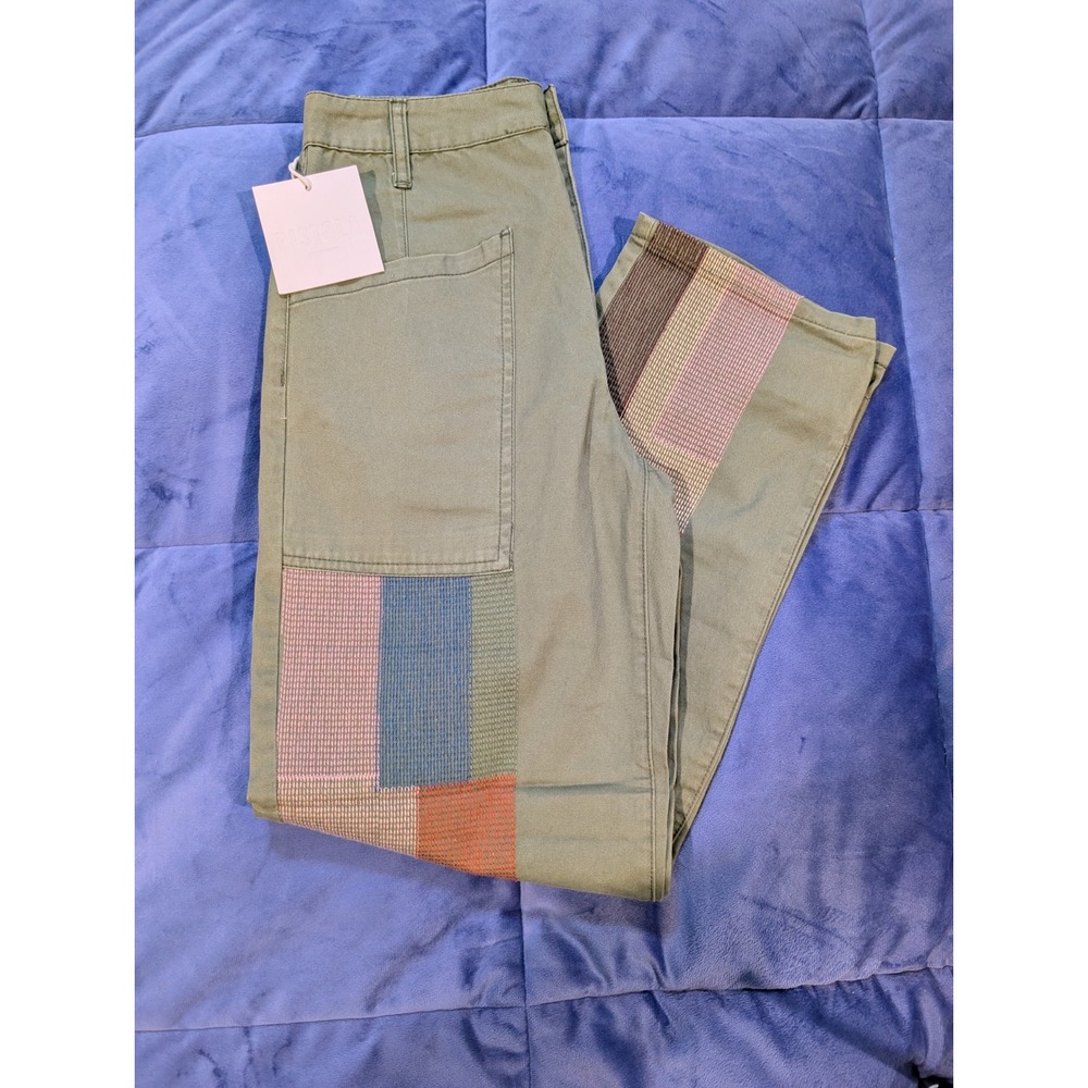 Pistola Tammy High Rose Colonel Rainbow Patchwork Utility Pants - Size‎ 25